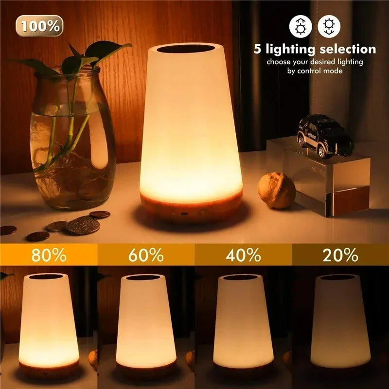 Tuya Smart WiFi Night Light – Alexa & Google Compatible | Dimmable Multi-Color Bedside Lamp