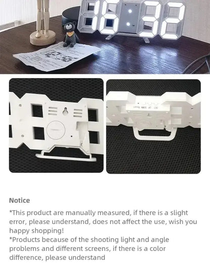 3D LED Digital Wall Clock – USB Powered, Multi-Function Display for Home & Office Decor My Store