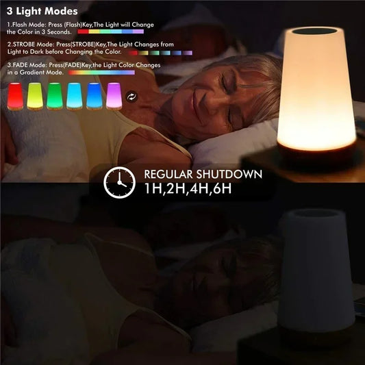 Tuya Smart WiFi Night Light – Alexa & Google Compatible | Dimmable Multi-Color Bedside Lamp