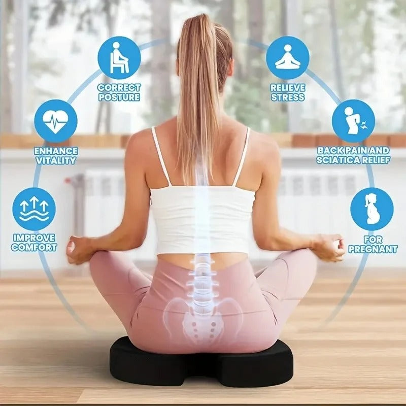 Ergonomic Memory Foam Office Chair Cushion – Hemorrhoid & Tailbone Relief Seat Pad