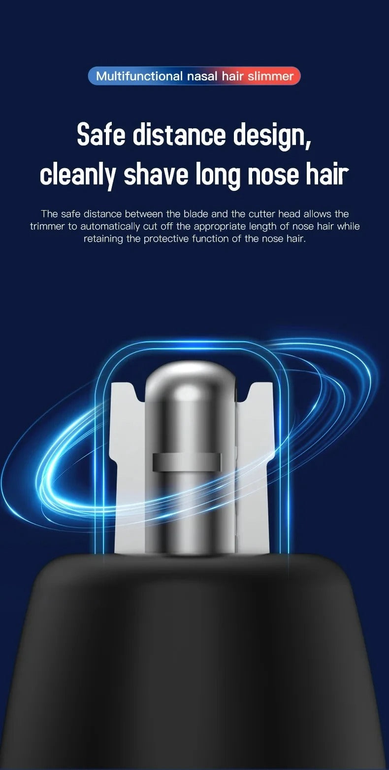 Xiaomi Rechargeable Electric Nose & Ear Hair Trimmer – Touch Screen, Type-C Fast Charging, Portable Grooming Clipper