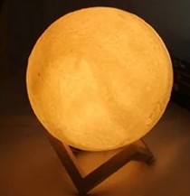 3D LED Moon Lamp 🌙 Galaxy Night Light – Bedroom Decor & Birthday Gift for Kids, Girls & Boys