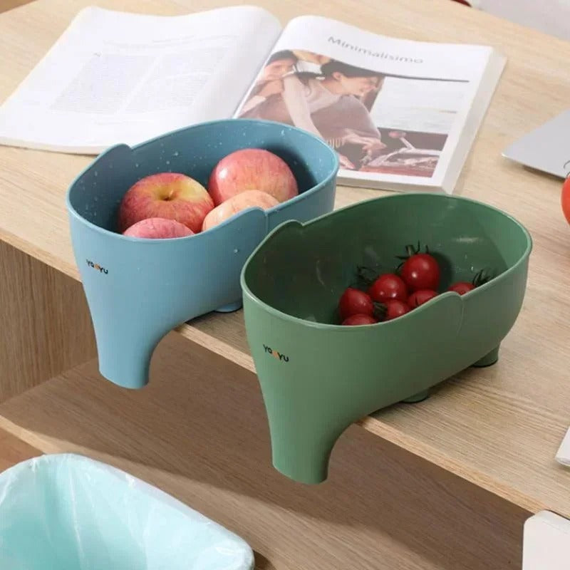 "Elephant Corner Sink Strainer: Multi-Purpose Drain Basket for Kitchen"