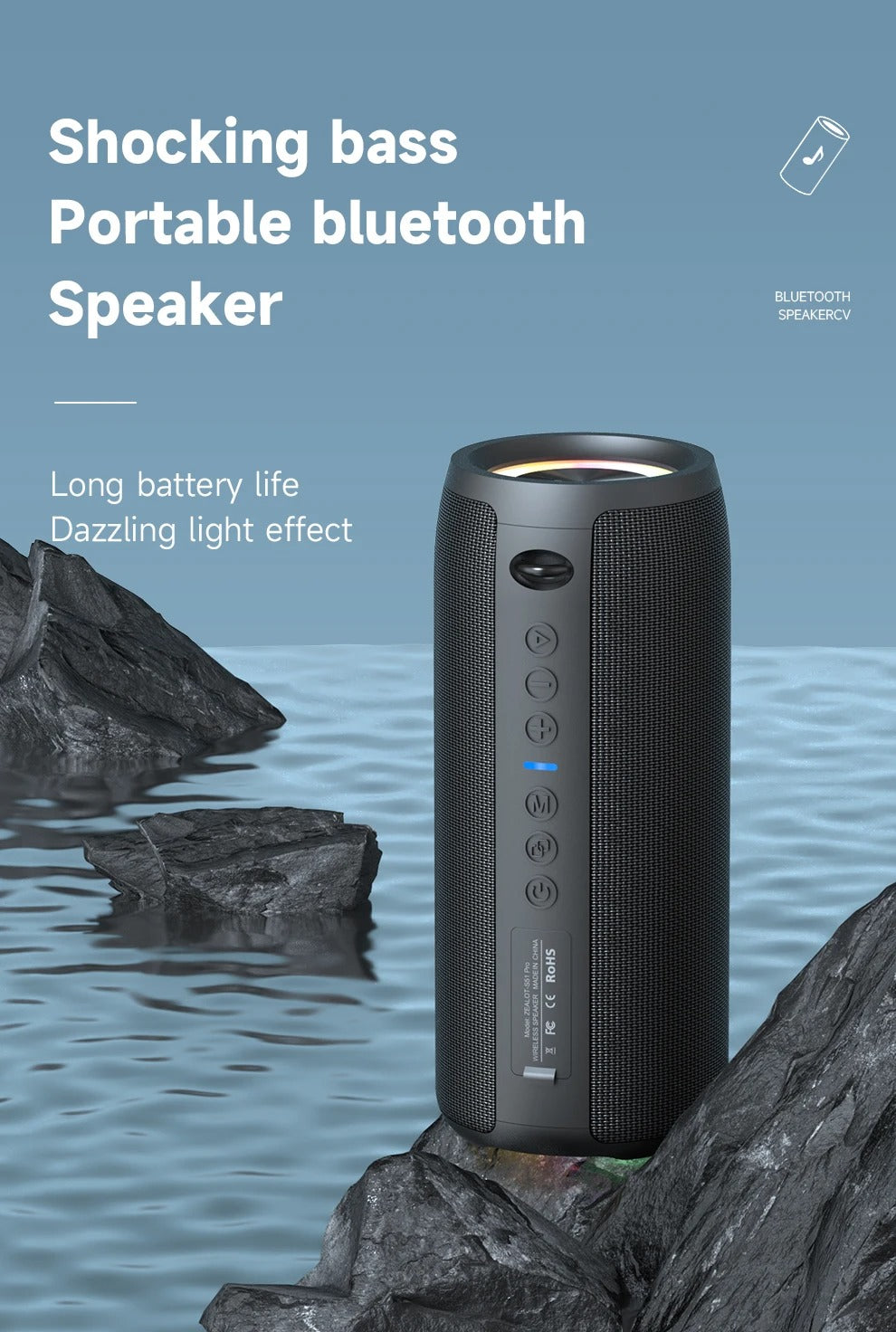 ZEALOT S51 Pro – 40W High-Power Bluetooth Speaker | 3D Stereo Bass, Portable, IPX5 Waterproof, TWS Pairing Boom Box 🎶🔊