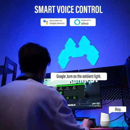 Smart RGB LED Triangle Wall Light – WiFi App Control with Music Sync for Game Rooms, TV & Bedroom Decor My Store