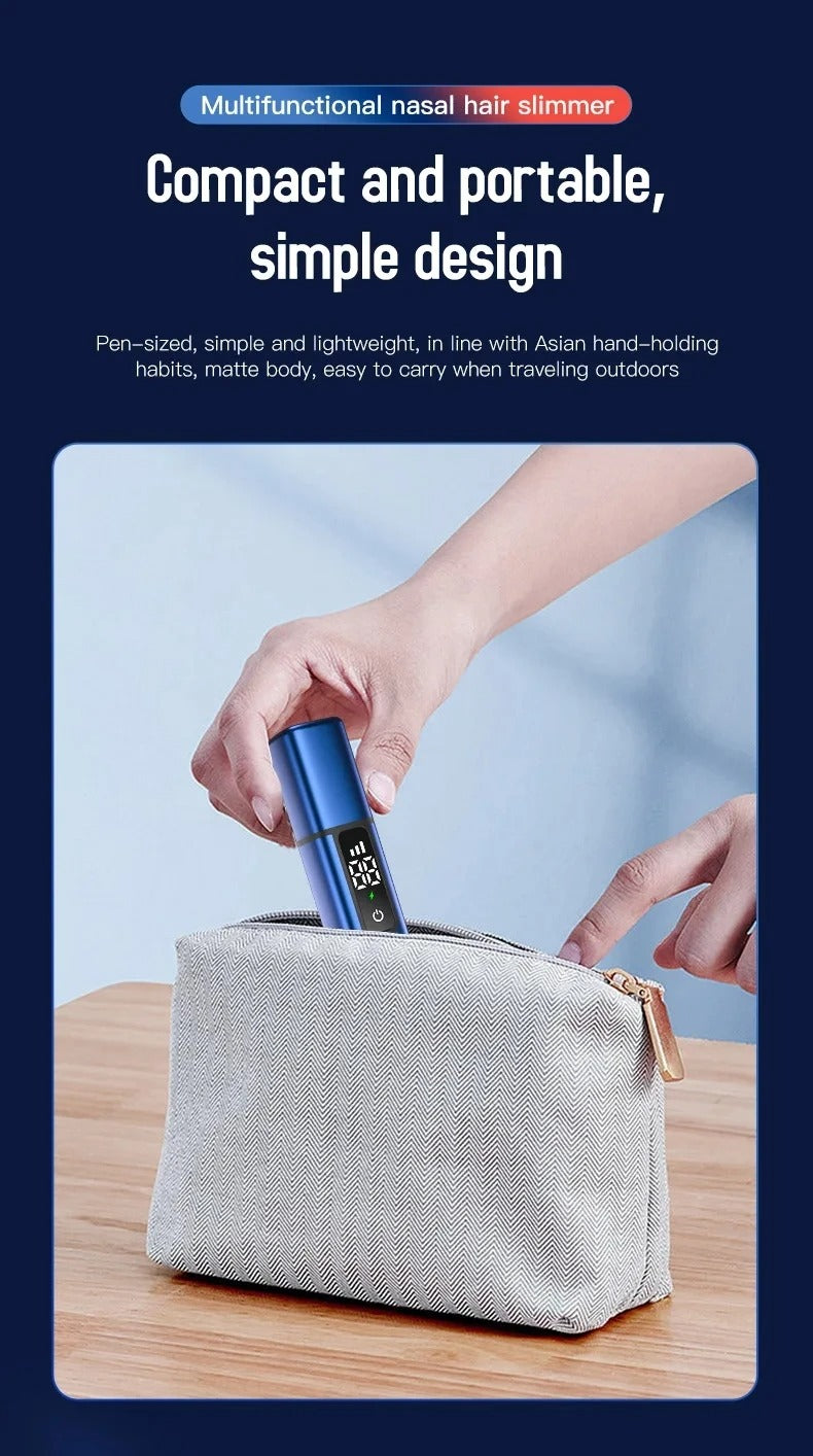 Xiaomi Rechargeable Electric Nose & Ear Hair Trimmer – Touch Screen, Type-C Fast Charging, Portable Grooming Clipper