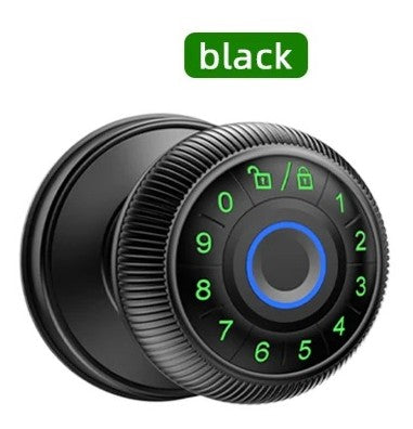 RAYKUBE Q6 Tuya BLE Smart Fingerprint Door Lock – Round Knob | Multiple Unlock Methods (Fingerprint / Password / Key / Tuya App) | US Free Delivery