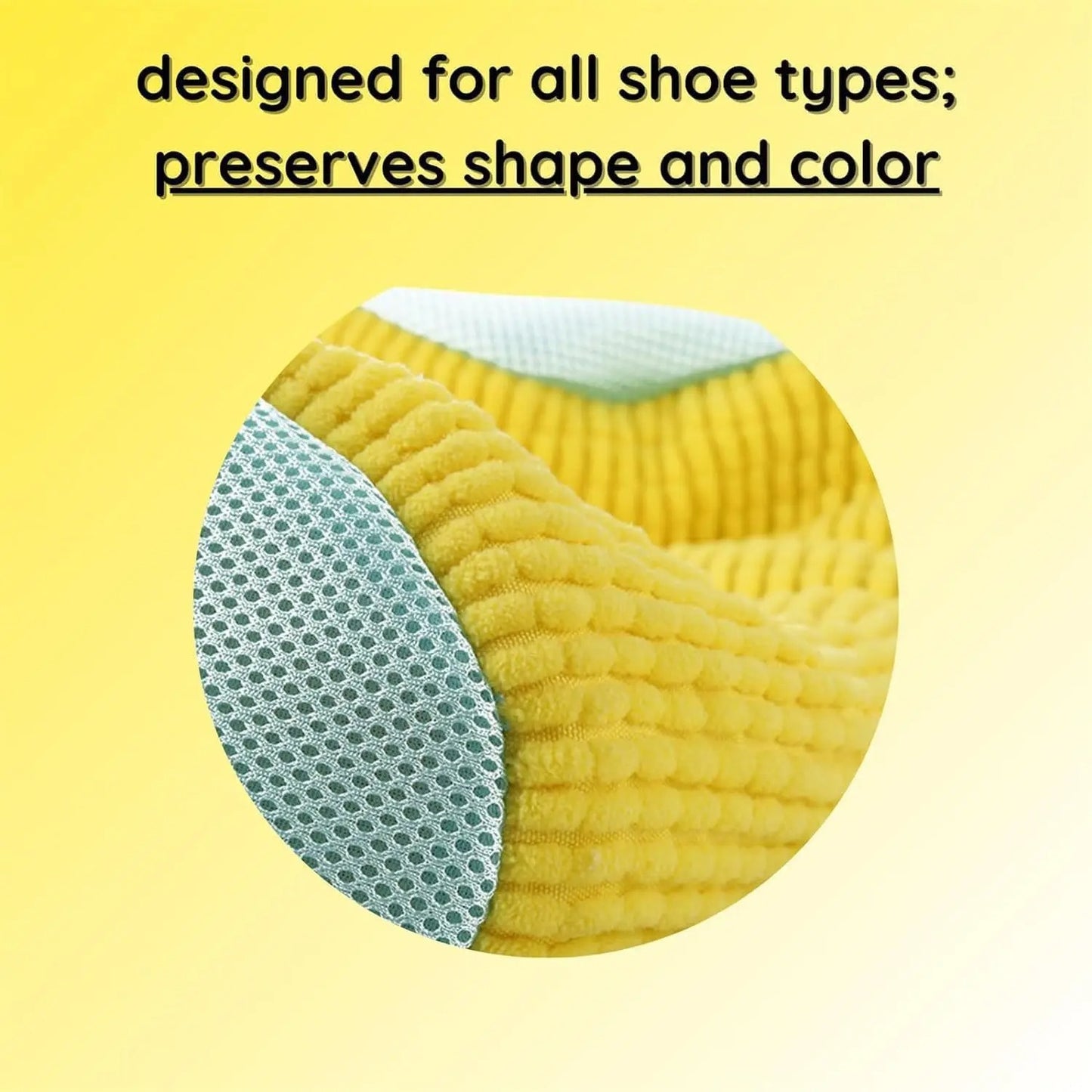 Durable Shoe Laundry Washing Bag – Yellow with Blue Zipper, Suitable for All Shoe Types, Ideal for Sneakers & Casual Footwear