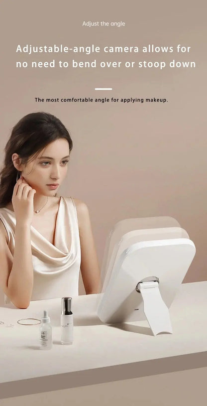 LED Smart Makeup Mirror with Light – Portable Desktop Fill Light, Small Vanity Mirror for Girls’ Bedroom & Dorm Dressing Table My Store