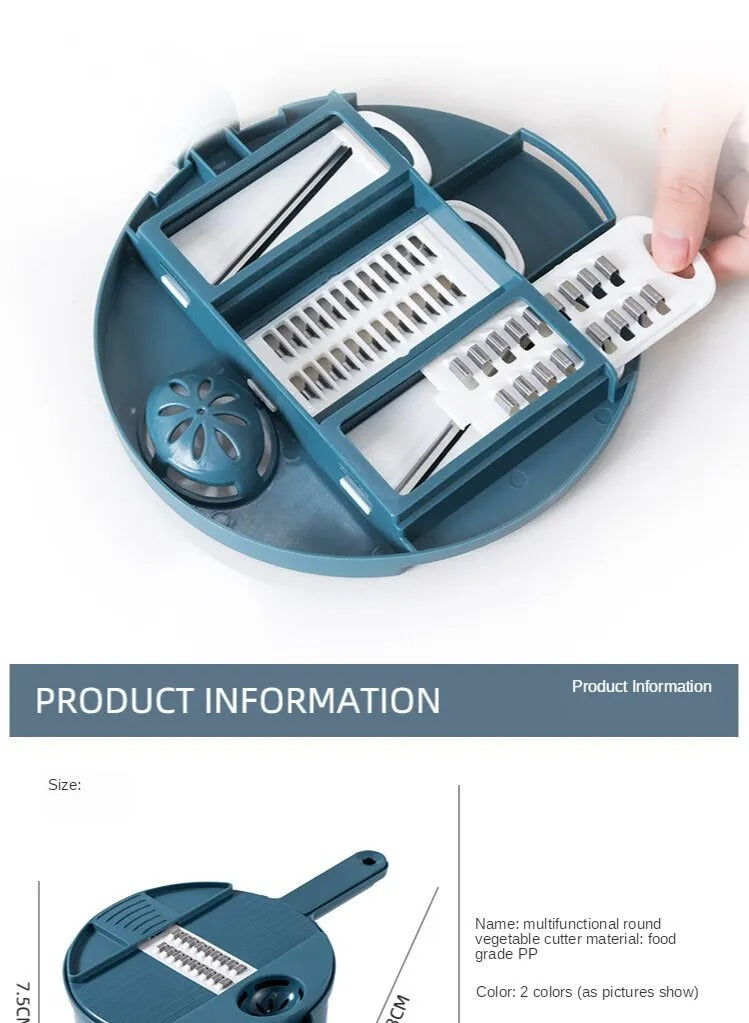 "HomeMaster Multi-Tool: Manual Ginger Grinder, Garlic Peeler & Vegetable Slicer"