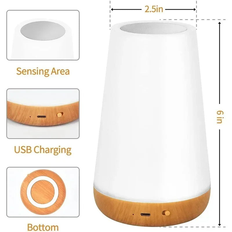 Tuya Smart WiFi Night Light – Alexa & Google Compatible | Dimmable Multi-Color Bedside Lamp