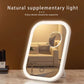 LED Smart Makeup Mirror with Light – Portable Desktop Fill Light, Small Vanity Mirror for Girls’ Bedroom & Dorm Dressing Table