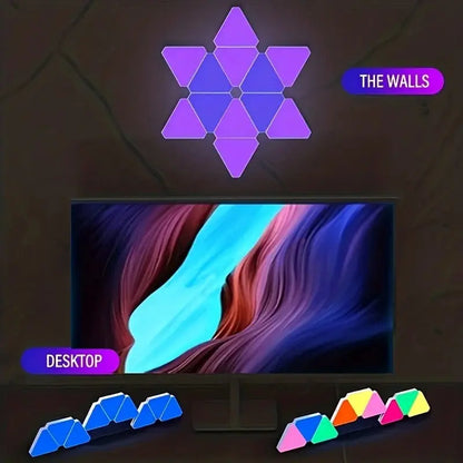 Smart RGB LED Triangle Wall Light – WiFi App Control with Music Sync for Game Rooms, TV & Bedroom Decor My Store