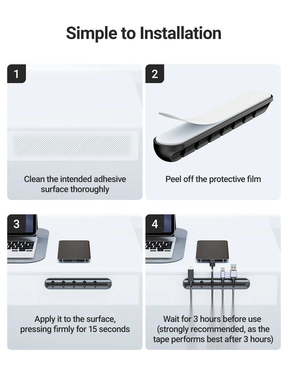 Adhesive Cable Holder Clips