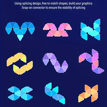 Smart RGB LED Triangle Wall Light – WiFi App Control with Music Sync for Game Rooms, TV & Bedroom Decor My Store