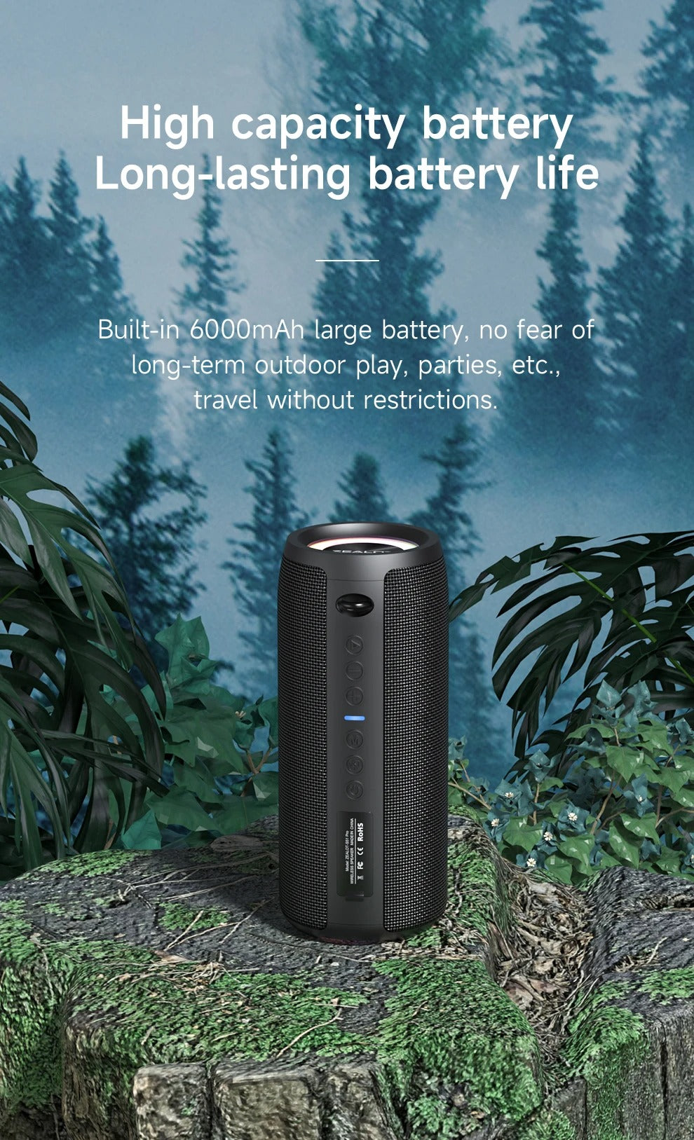 ZEALOT S51 Pro – 40W High-Power Bluetooth Speaker | 3D Stereo Bass, Portable, IPX5 Waterproof, TWS Pairing Boom Box 🎶🔊