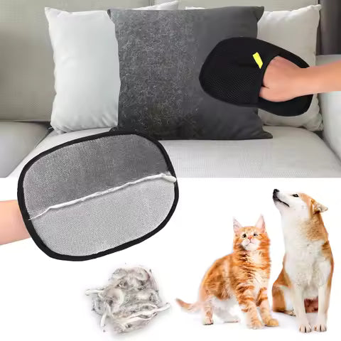 Cat Hair Remover Gloves | Washable Mesh Grooming Mitt for Home & Pets