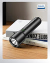 Philips 2024 Portable Rechargeable LED Flashlight – EDC Tactical Torch for Self Defense, Camping & Hiking