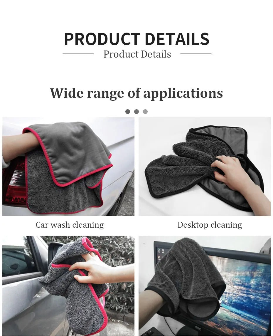 SEAMETAL 600GSM Premium Microfiber Car Wash & Drying Towel – Ultra-Absorbent, Soft, Scratch-Free Cleaning Cloth for Auto Detailing