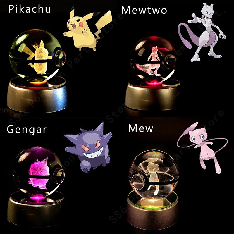 Pokémon 3D Crystal Ball LED Night Light