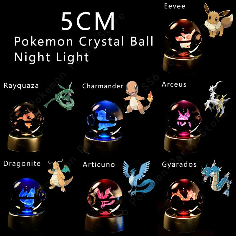 Pokémon 3D Crystal Ball LED Night Light