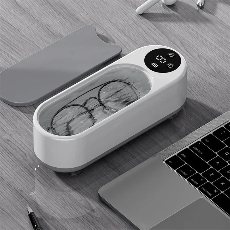 Portable Ultrasonic Jewelry & Household Cleaner – 450ml Clean Pod for Rings, Glasses, Makeup Brushes & More