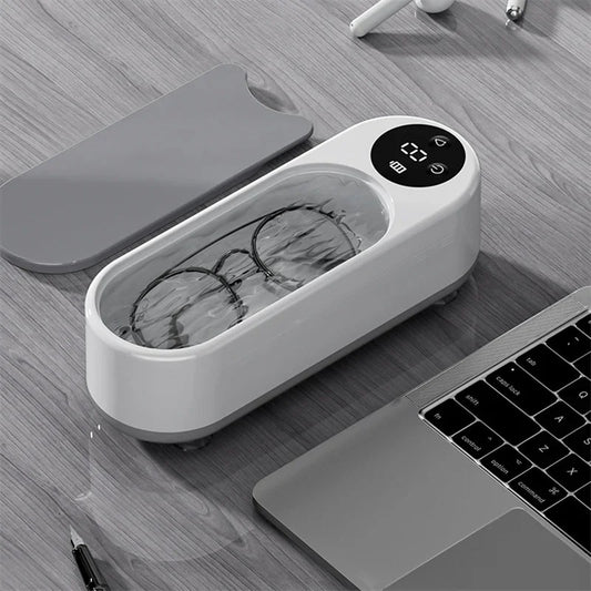 Portable Ultrasonic Jewelry & Household Cleaner – 450ml Clean Pod for Rings, Glasses, Makeup Brushes & More