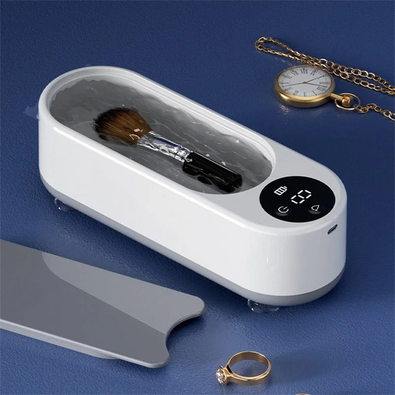 Portable Ultrasonic Jewelry & Household Cleaner – 450ml Clean Pod for Rings, Glasses, Makeup Brushes & More