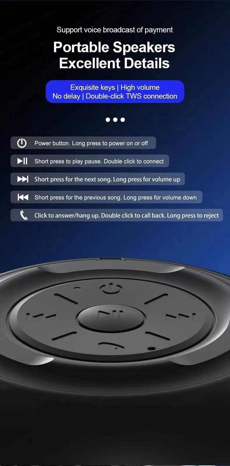Choice Lenovo K3 Pro – Portable Bluetooth 5.0 Speaker | Stereo Surround Sound • Wireless Music Player • Loudspeaker