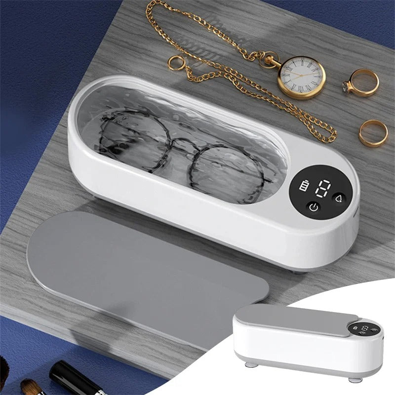 Portable Ultrasonic Jewelry & Household Cleaner – 450ml Clean Pod for Rings, Glasses, Makeup Brushes & More