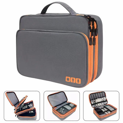 Multi-Layer Electronic Accessories Organizer Bag – Portable Travel Cable Storage Case for iPad, Chargers & Gadgets My Store