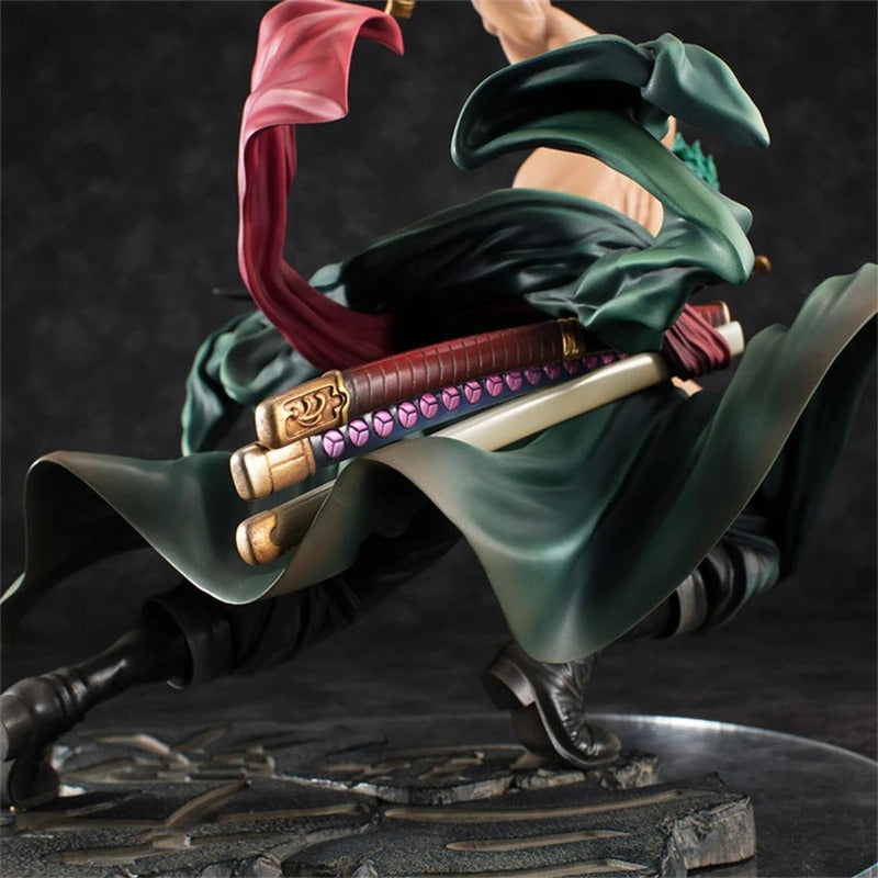 One Piece Roronoa Zoro 10CM PVC Action Figure – Three-Blade GK Anime Model Toy Collectible for Kids & Gifts”