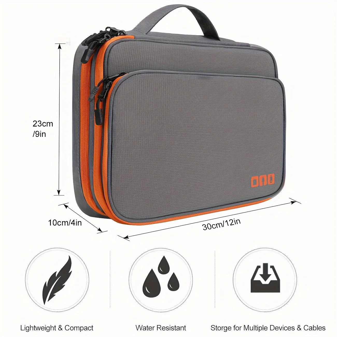 Multi-Layer Electronic Accessories Organizer Bag – Portable Travel Cable Storage Case for iPad, Chargers & Gadgets