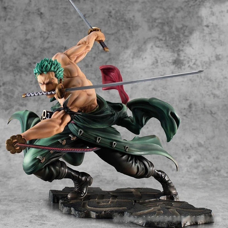 One Piece Roronoa Zoro 10CM PVC Action Figure – Three-Blade GK Anime Model Toy Collectible for Kids & Gifts”