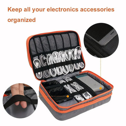 Multi-Layer Electronic Accessories Organizer Bag – Portable Travel Cable Storage Case for iPad, Chargers & Gadgets My Store