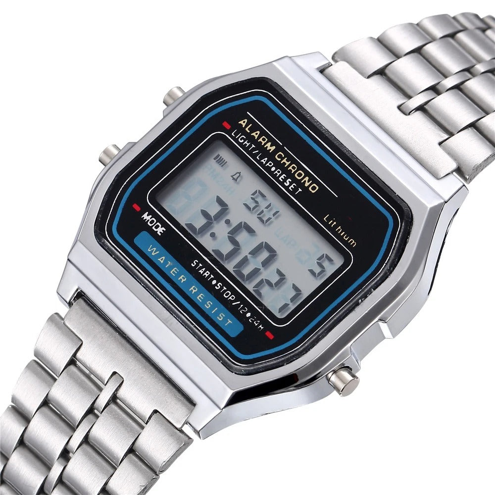 2025 Waterproof Digital LED Sports Watch – Unisex Casual Electronic Wristwatch for Men & Women