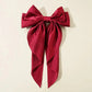 Korean Satin Bow Hair Clip – Big Bowknot Long Ribbon for Women & Girls