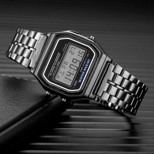 2025 Waterproof Digital LED Sports Watch – Unisex Casual Electronic Wristwatch for Men & Women