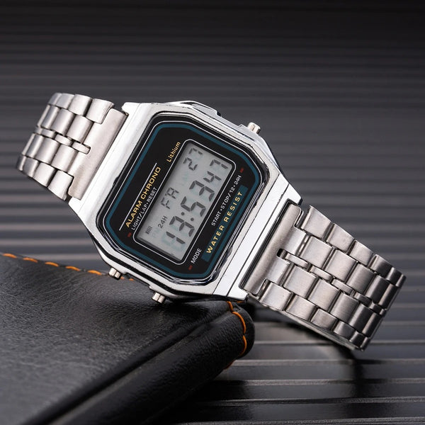 2025 Waterproof Digital LED Sports Watch – Unisex Casual Electronic Wristwatch for Men & Women