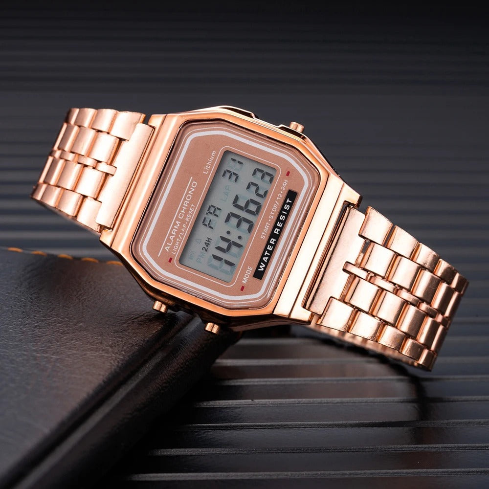 2025 Waterproof Digital LED Sports Watch – Unisex Casual Electronic Wristwatch for Men & Women