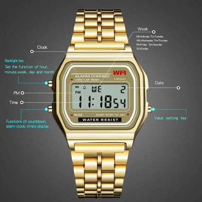 2025 Waterproof Digital LED Sports Watch – Unisex Casual Electronic Wristwatch for Men & Women My Store
