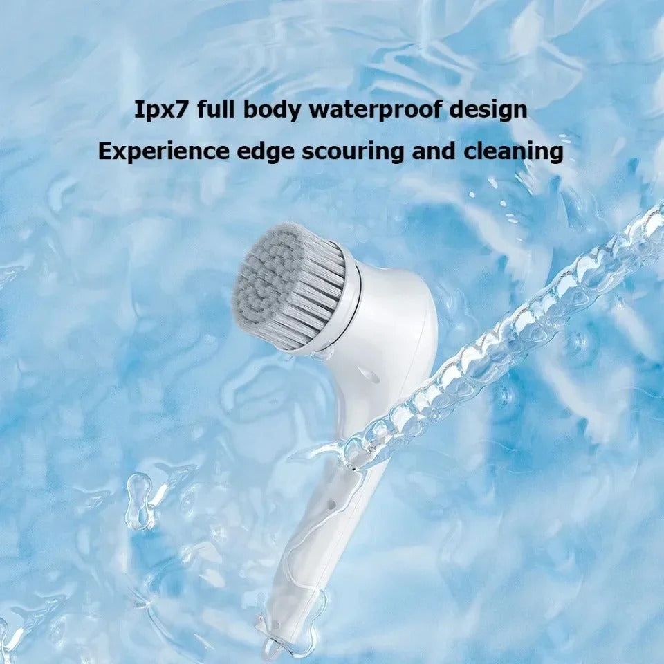 "PowerClean Electric Handheld Scrubber: Waterproof Drill Brush Set for Kitchen & Bathroom"