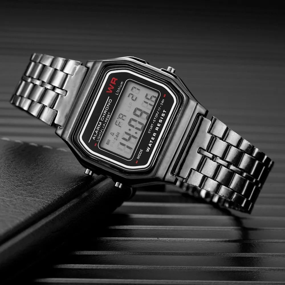 2025 Waterproof Digital LED Sports Watch – Unisex Casual Electronic Wristwatch for Men & Women