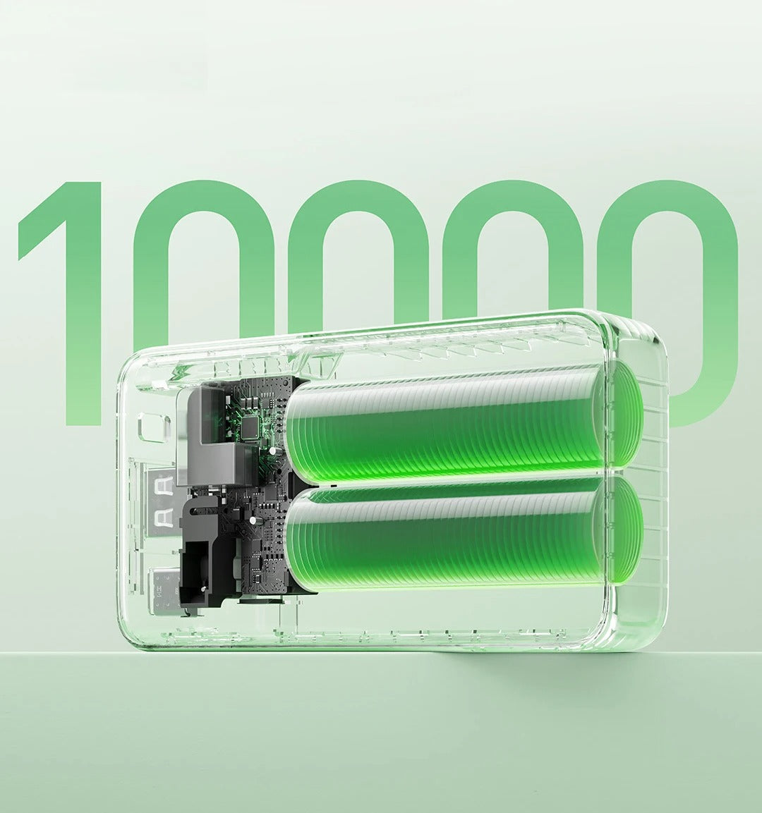 10000mAh 45W Power Bank – Built-in USB-C Cable, Two-Way Fast Charging & LCD Display
