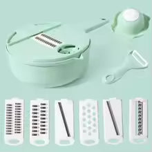 "HomeMaster Multi-Tool: Manual Ginger Grinder, Garlic Peeler & Vegetable Slicer"