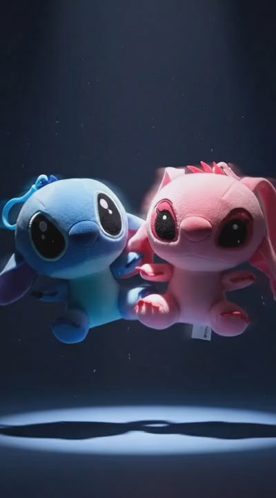 NEW 12-18cm Lilo & Stitch Couple Plush Keychain – Kawaii Anime Stuffed Doll Pendant for Girls, Kids & Xmas Gift