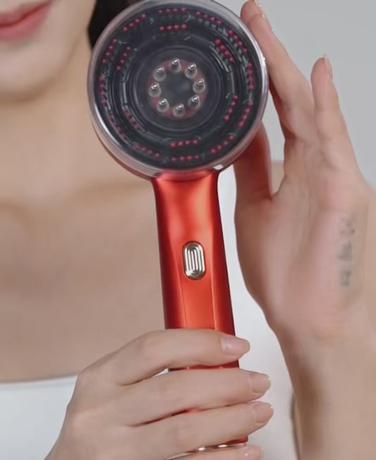 Electric Massage Comb with Vibration Red Light Therapy | Scalp Brush Hair Growth Anti-Hair Loss Liquid Oil Applicator | Hair Care comb .