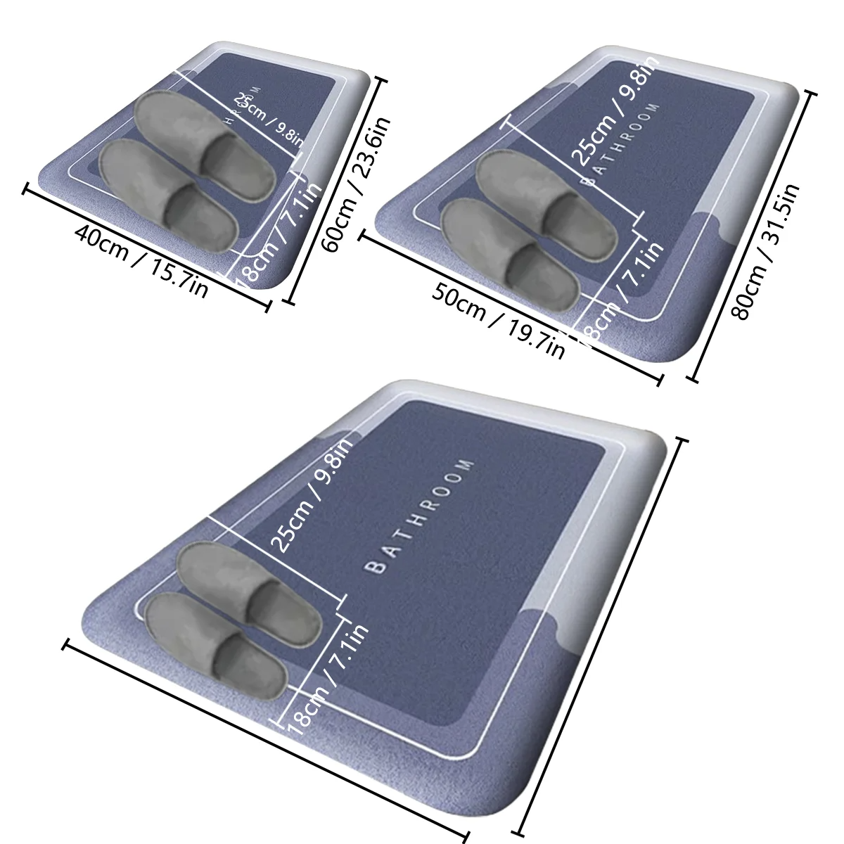 Thickened Bathroom & Entry Mat – Quick-Drying, Non-Slip, Dirt-Resistant