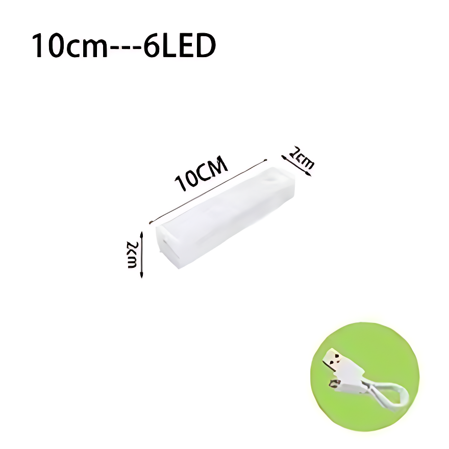 Wireless Motion Sensor LED Under Cabinet Light - USB-C Rechargeable Closet & Kitchen Night Lamp