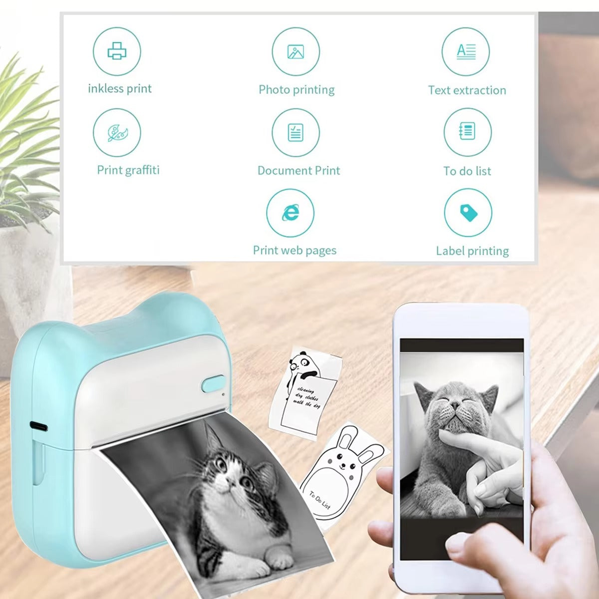 Gotoogo Portable Bluetooth Thermal Photo Printer